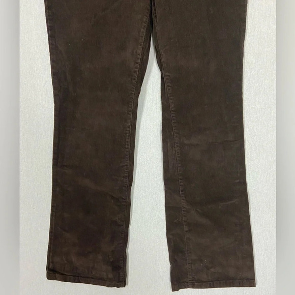 St.  Johns Bay Pants Women Brown Corduroy Straight Leg Cotton Pockets Sz 12 - Picture 5 of 13